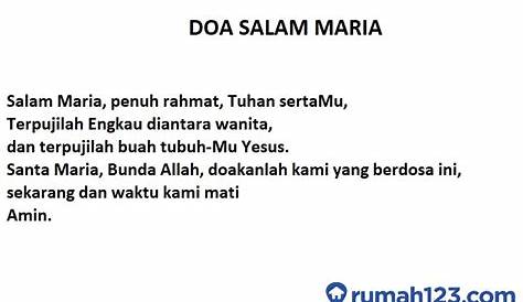 Doa Salam Maria Dalam 7 Bahasa (Indonesia, Arab, Inggris, Jawa Sunda