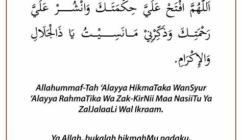 √ Doa Sebelum dan Selepas Baca Quran (Rumi & Maksud)