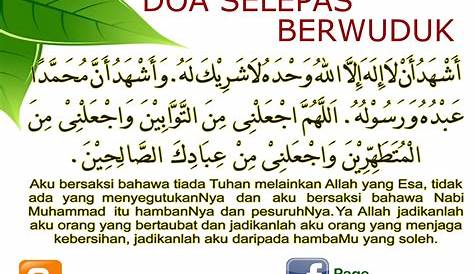 Doa Selepas Berwuduk Rumi / Bacaan Doa Selepas Azan Rumi Dan Jawi 4 Doa