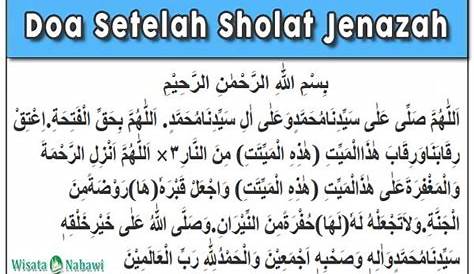 Doa Solat Jenazah Lelaki - Doa sholat jenazah untuk jenazah perempuan