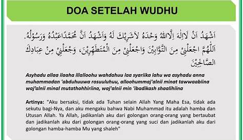 Doa Setelah Wudhu dan Sesudah Lengkap Arab, Latin dan Arti