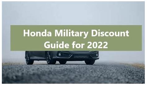 Does Honda Offer A Military Discount?