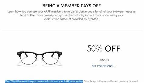 Does LensCrafters Give AARP Discount?