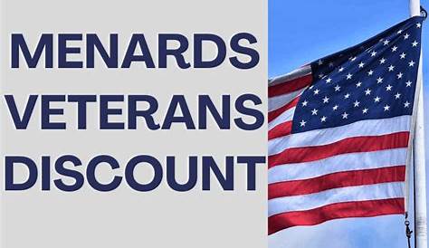 Menards Veterans Discount Military Discount 2022 Veterans Day 2023