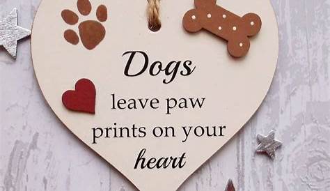 Dogs Leave Paw Prints On Your Heart Cut File for Silhouette | Etsy