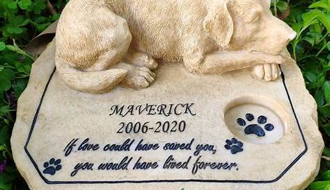Dog Memorial Stone - Dog Loss Garden Memorial - Pets Remembered