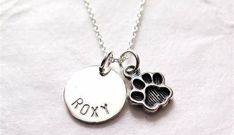 Dog Paw Necklace, Pet Jewelry, Sterling Silver, Pet Necklace, Charm