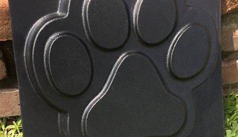 Large Dog Paw Print Stepping Stone Plastic Mold Concrete - Etsy