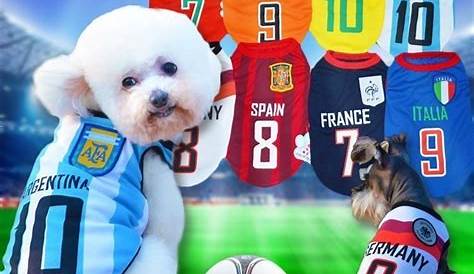 Bajila World Cup Soccer Jersey For Dog Cool Breathable Dogs Vests Puppy