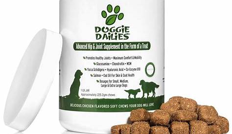 Doggie Dailies Glucosamine for Dogs 225 Soft Chews, Advanced Hip and