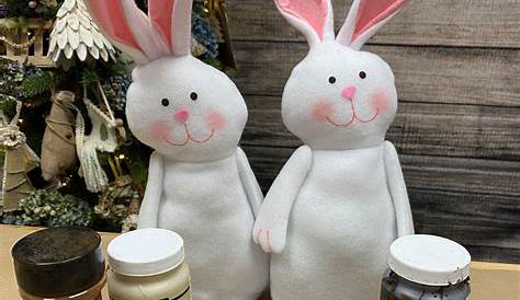 Dollar Tree Rabbit Craft Wooden General Easter Egg & Bunny Shape Makeovers Organized
