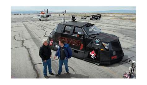 Jay Leno puts Storm-chaser Reed Timmer's "Dominator" stormproof vehicle