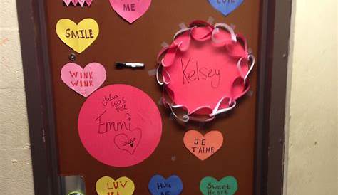 Door Decorating Ideas Valentines Valentine's Day Dorm Decoration Pink And Red Hearts