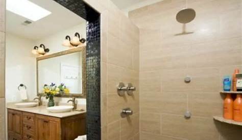 52+ Walk in Shower Design ( STEP IN ) Large Doorless Showers | Trendy