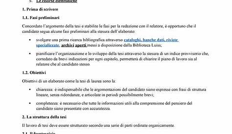 Indicazioni per la scrittura della tesi | Relazioni & Salute