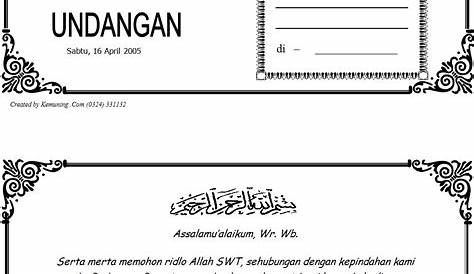 Contoh Surat Undangan Resmi yang Baik dan Benar | Kop surat, Surat