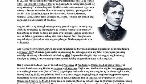 Talambuhay Ni Jose Rizal Buod Brainly