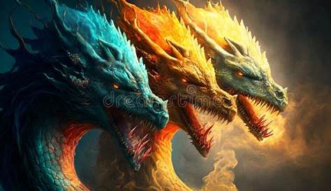 Three-Headed Dragon by Richard Fay | Three headed dragon, Three headed