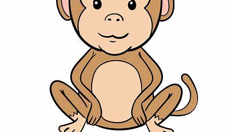 Cute Monkey Drawing - Cliparts.co