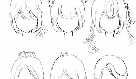 how to draw anime hair - YouTube