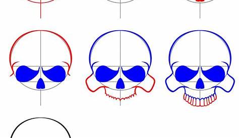 How to Draw An Easy Skull | Skulls drawing, Skull drawing, Skull art