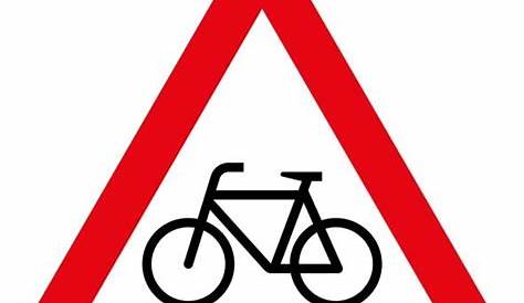 Verkehrszeichen StVO - Dreieckiges Verkehrsschild Fahrrad - Schilder