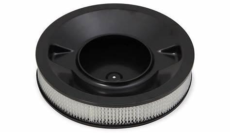 Holley 120-4630 4500 drop base air cleaner black w/3" red washable