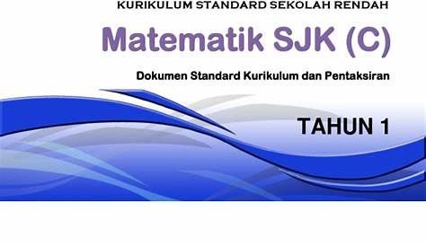 DSKP KSSR Matematik SJKC Tahun 1 Semakan 2017 - OneStopList