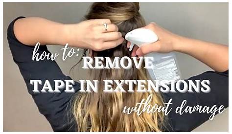 Easiest Way To Remove Tape In Hair Extensions How Extension Residue 3