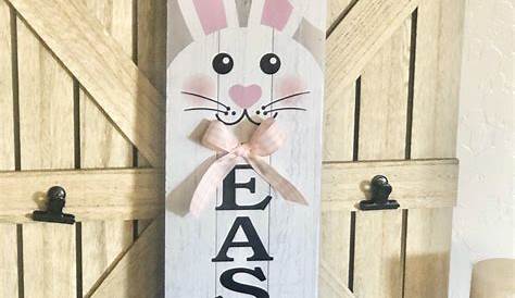 Easter Porch Sign Diy Hoppy Happy Etsy