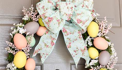 Easter Spring Wreath Diy A Cute Chick Decorated With Fabric Chicks