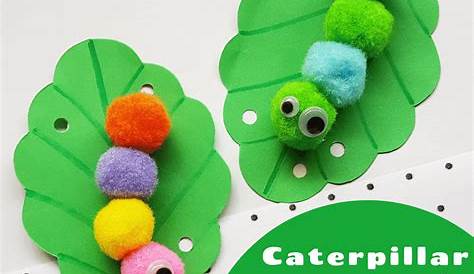 Easy Caterpillar Craft Pom Pom For Toddlers Greeneyesstyle