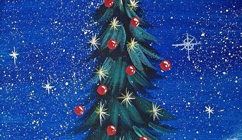 Easy Christmas Tree Canvas Paintings