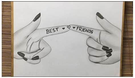 Best Friends | Drawings of friends, Best friend drawings, Friends sketch