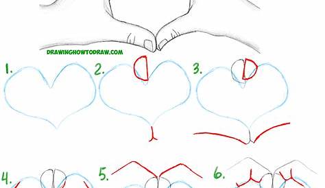 Easy Pencil Drawings Of Love Step By Step How To Draw Heart With Arrow Printable