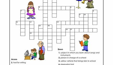 Printable Kids Crossword Puzzles - World of Printables