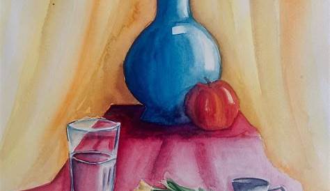Easy Still Life Painting With Poster Colours Flower Vase Colour