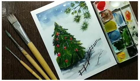 Easy Watercolor Paintings For Beginners Christmas