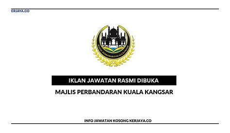Jawatan Kosong Terkini Majlis Perbandaran Kuala Kangsar ~ Kekosongan