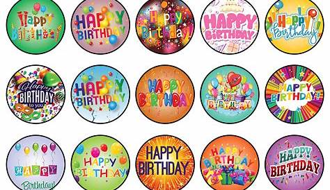 Birthday Themed Edible Cupcake Toppers – Deezee Designs