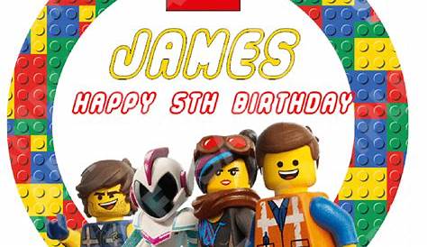 Lego Cake Topper Edible Personalised Birthday Decoration | Etsy