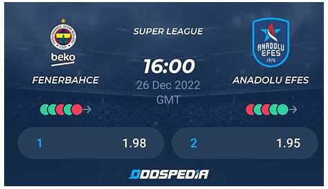 Anadolu Efes vs Fenerbahçe scores & predictions | SofaScore