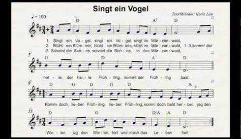 Text: Volkslieder – Singt ein Vogel | MusikGuru