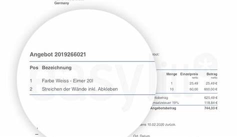 Angebotvorlage kostenlos zum Download von lexoffice