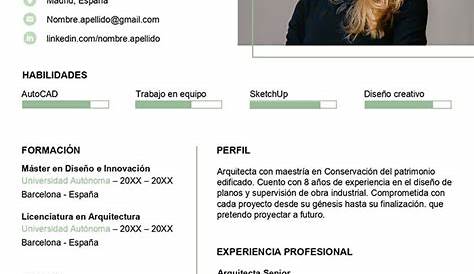 20+ Lovely Curriculum Vitae Arquitecto - Jolie's CV