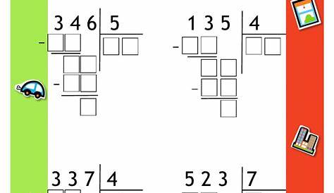 Ficha de División por una cifra | Math lessons, Math tricks, Math