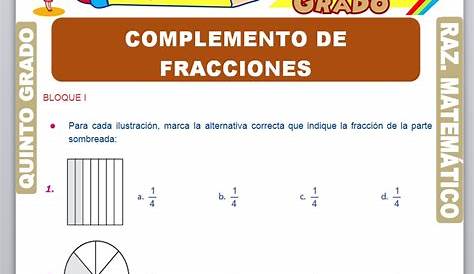 DESCARGAR FRACCIONES – MATEMATICA QUINTO DE PRIMARIA – Descarga Matematicas