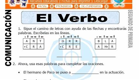 El verbo: Lengua Castellana ficha online | Spanish writing, Art apps