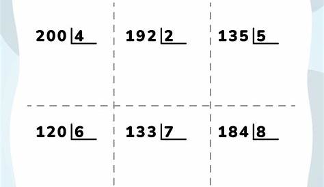 Fichas De Divisiones 4 Primaria