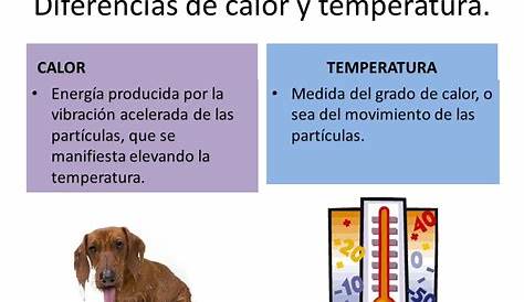DIFERENCIA ENTRE AMBOS - Calor y temperatura violeta